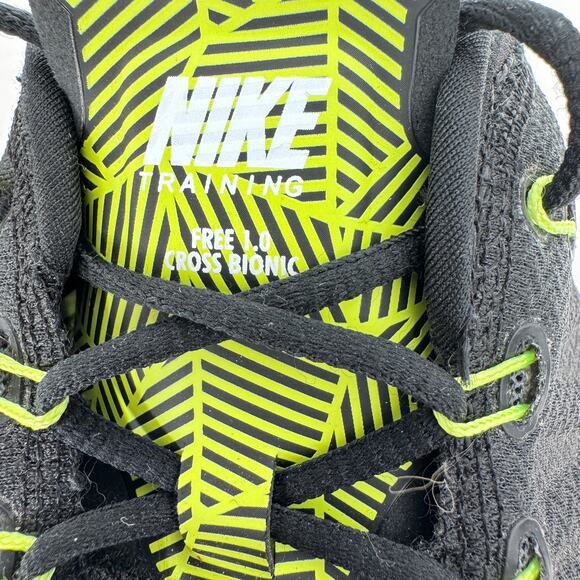 Nike Free 1.0 Cross Bionic Training Shoes Women 7 Black Green Low Top 641530-008 - Picture 8 of 10